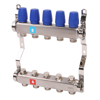 Коллекторная группа MVI из нержавеющей стали в сборе без расходомеров, 5 выходов MS.405.06