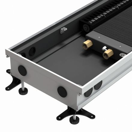 Конвектор ASKON внутрипольный водяной КВП 65/200/3700 АСКОН без вентилятора (с решеткой)