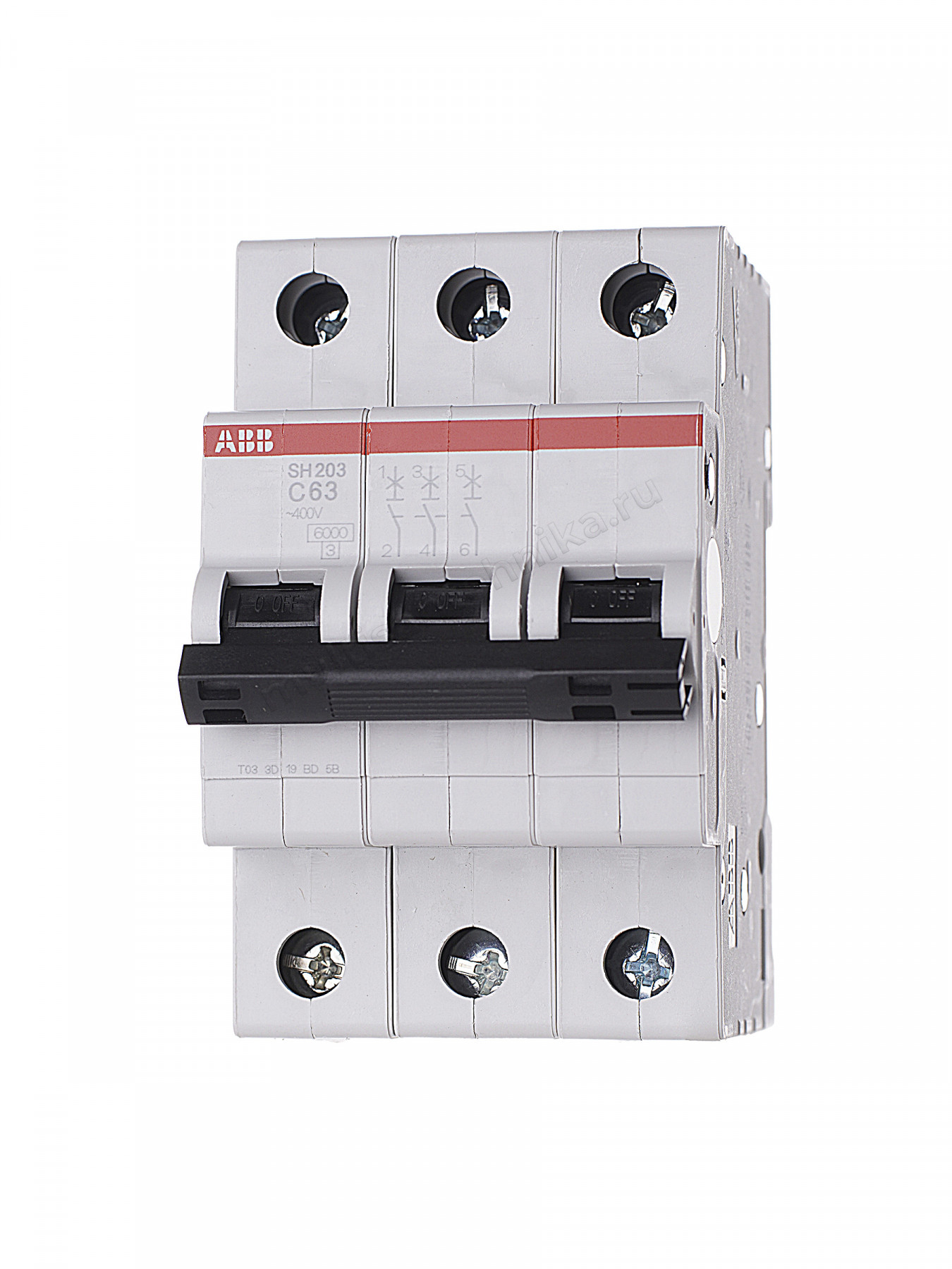 Автоматический выключатель ABB 3-полюсный SH203 C63 2CDS213001R0634