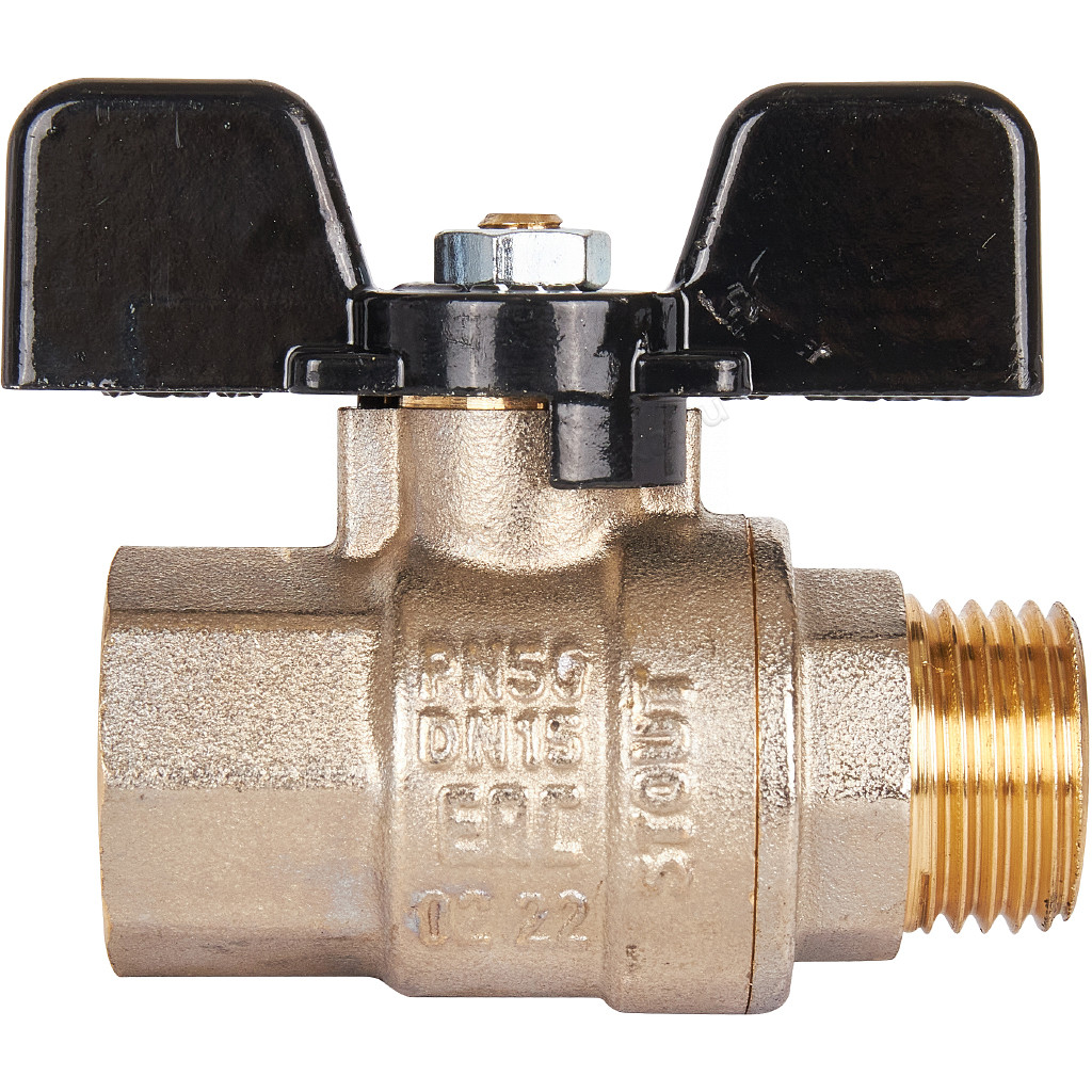 Кран Stout шаровой полнопроходной бабочка 1/2" SVB-0004-000015