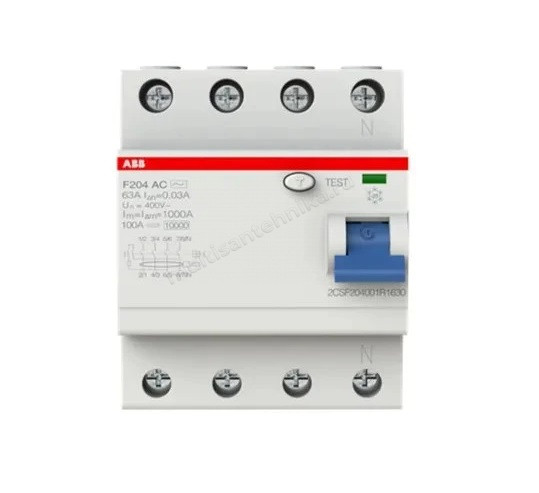 УЗО ABB 4 модуля F204  АС-63/0,03 2CSF204001R1630