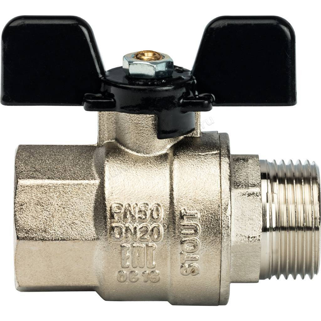 Кран Stout шаровой полнопроходной бабочка 3/4" SVB-0004-000020