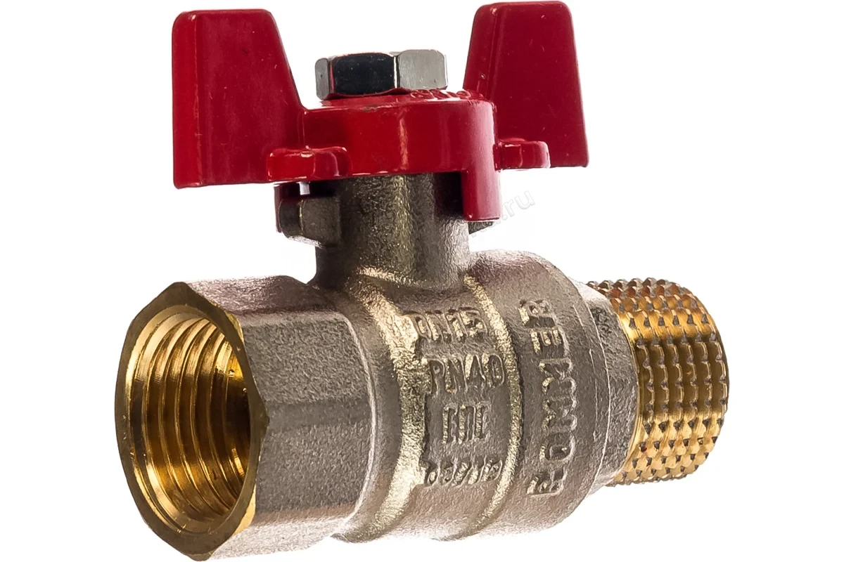 Кран Rommer шаровой 1/2" полнопроходной ВН/НР RBV-0004-0210215
