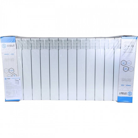 Биметаллический радиатор STOUT Space 500 12 секции нижнее правое подключение SRB-0320-050012