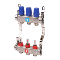 Коллекторная группа MVI из нержавеющей стали в сборе с расходомерами, 3 вых. MS.503.06