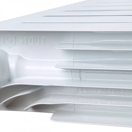 Биметаллический радиатор STOUT Space 500 13 секции нижнее правое подключение SRB-0320-050013