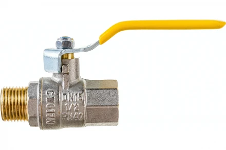 Шаровой кран VALTEC VALGAS газовый, стальная рукоятка, 1/2 в/н. VT.272.N.04