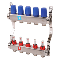 Коллекторная группа MVI из нержавеющей стали в сборе с расходомерами, 5 вых. MS.505.06