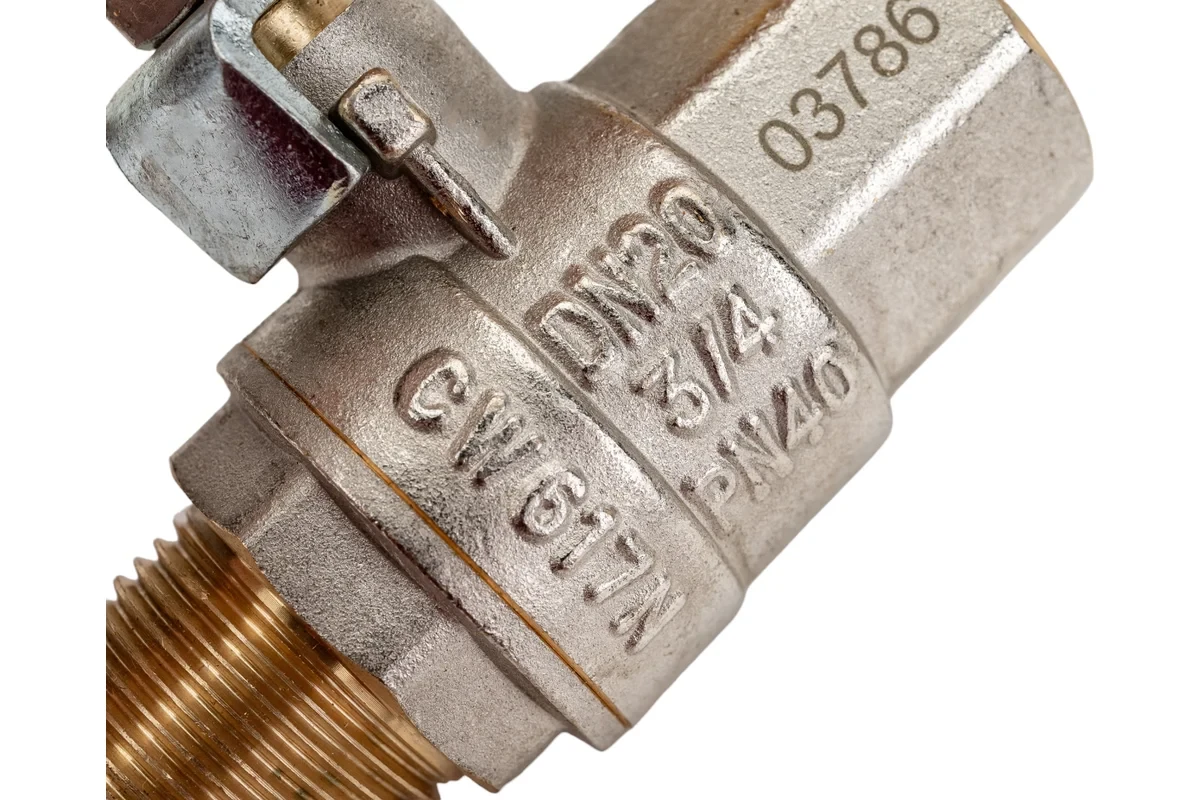 Шаровый кран VALTEC VALGAS газовый, стальная рукоятка, 3/4 в/н VT.272.N.05