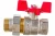 Кран Rommer шаровой 3/4" полнопроходной с американкой ВН/НР RBV-0005-0510220