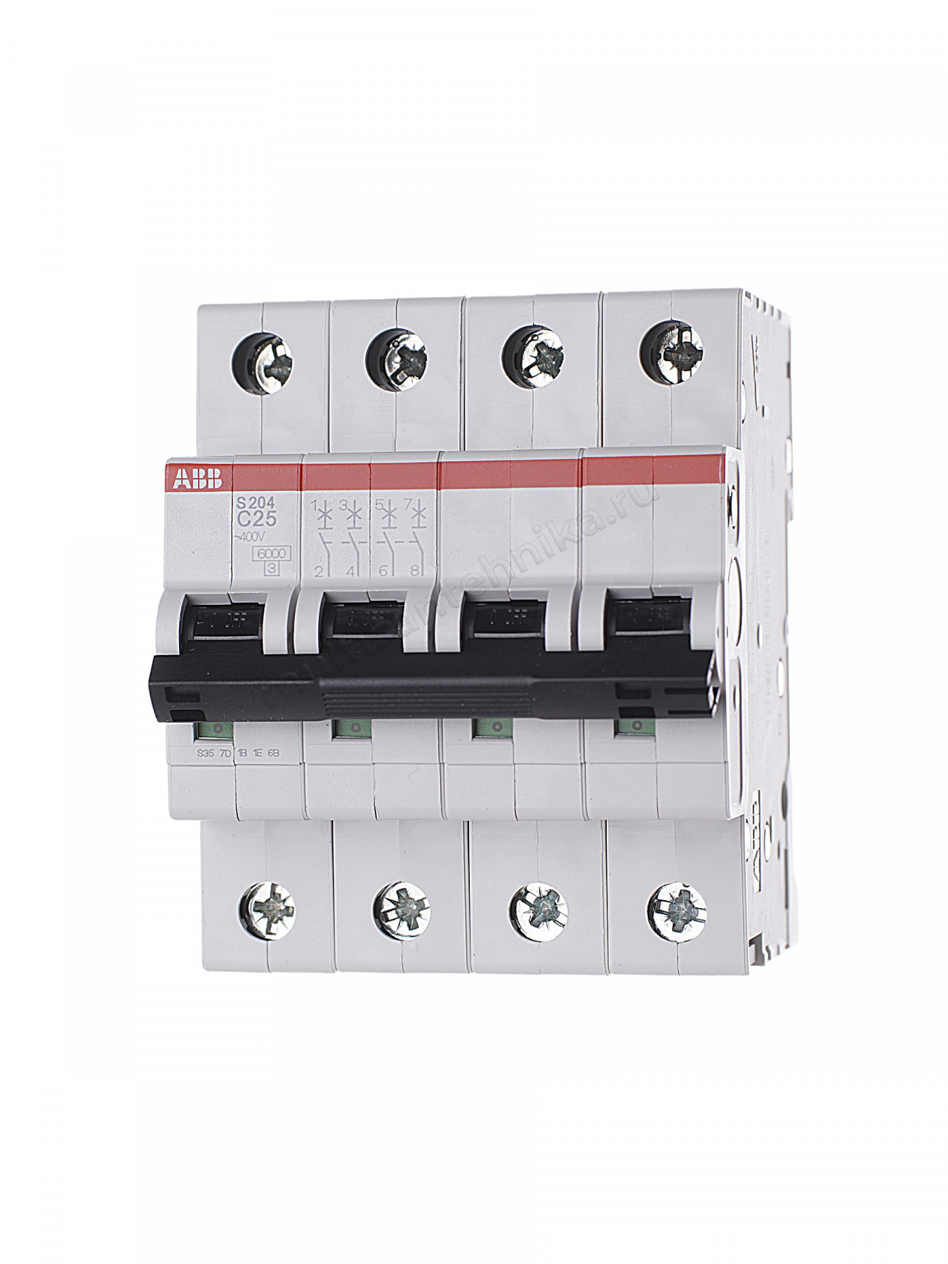 Автоматический выключатель ABB 4-полюсный S204 C25 2CDS254001R0254
