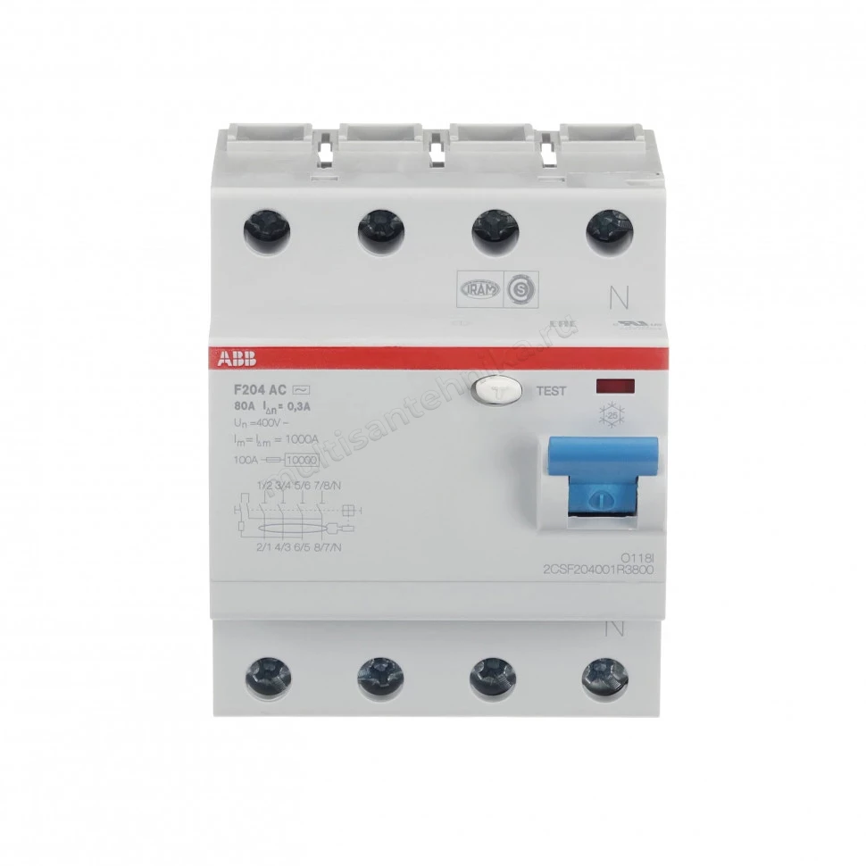 УЗО ABB 4 модуля F204  АС-80/0,3 2CSF204001R3800