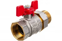 Кран Rommer шаровой 1 1/4" полнопроходной с американкой ВН/НР RBV-0005-0510232