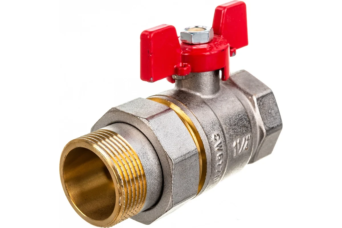 Кран Rommer шаровой 1 1/4" полнопроходной с американкой ВН/НР RBV-0005-0510232