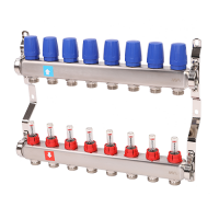 Коллекторная группа MVI из нержавеющей стали в сборе с расходомерами, 8 вых. MS.508.06