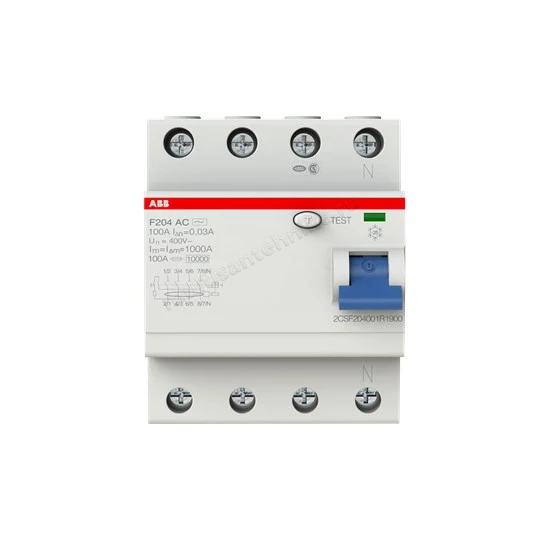 УЗО ABB 4 модуля F204  АС-100/0,03 2CSF204001R1900