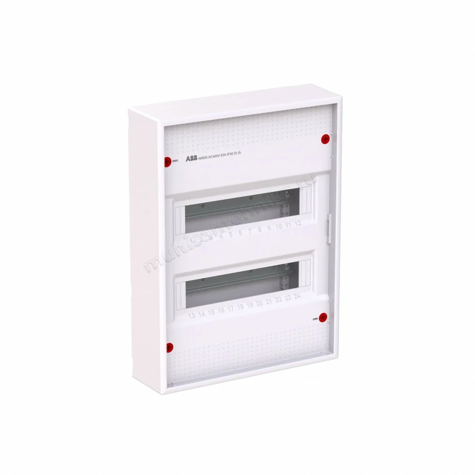 Шкаф ABB накладной 24 PLE 2-рядный IP30 без двери AK624E2 2CPX032569R9999