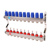 Коллекторная группа MVI из нержавеющей стали в сборе с расходомерами, 10 вых. MS.510.06