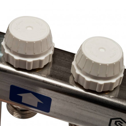 Коллектор STOUT из нерж.стали без расх-ров, с клапаном вып. воздуха и сливом 4 вых. SMS-0932-000004