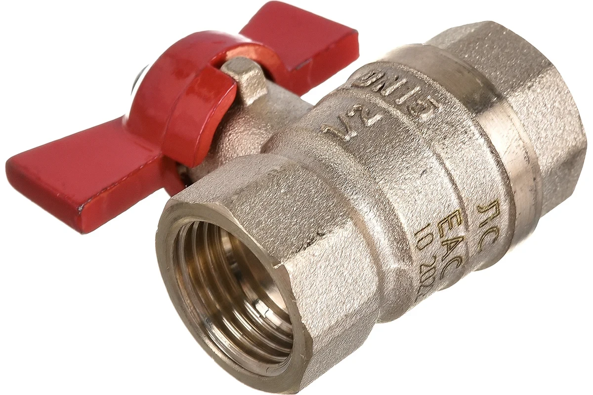 Шаровый кран VALTEC СТАНДАРТ, рукоятка бабочка 1/2, вн.-вн. VT.122.G.04