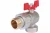Кран Rommer шаровой 1" полнопроходной угловой с американкой ВН/НР RBV-0006-0610225