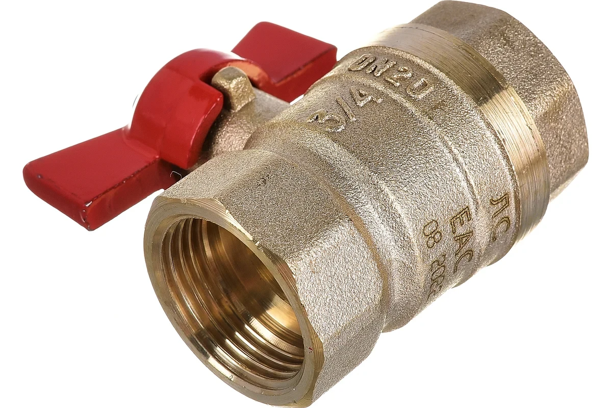 Шаровый кран VALTEC СТАНДАРТ, рукоятка бабочка 3/4, вн.-вн. VT.122.G.05