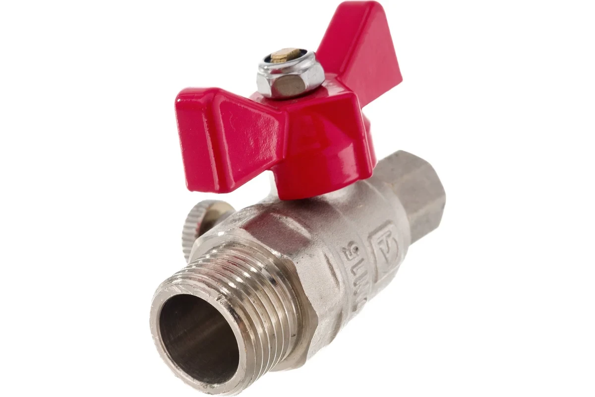 Шаровой кран для подключения манометра VALTEC 1/2нар - 1/4вн. VT.806.N.0402