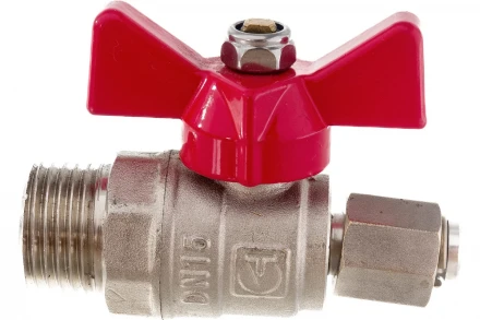 Шаровой кран для подключения манометра VALTEC 1/2нар - 1/4вн. VT.806.N.0402