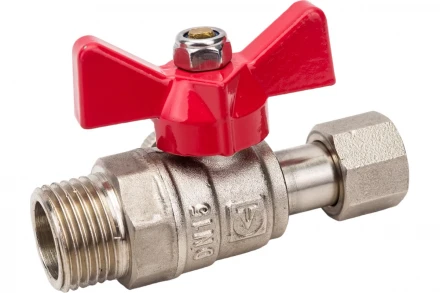 Шаровой кран для подключения манометра VALTEC 1/2нар -3/8вн. VT.806.N.0403