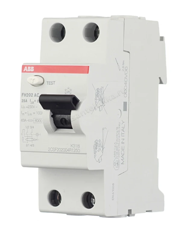 УЗО ABB 2 модуля FH202  АС-25/0,03 2CSF202002R1250