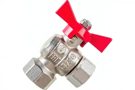 Шаровый кран VALTEC BASE угловой с накидной гайкой, 1/2 внутренняя-внутренняя VT.266.N.0404
