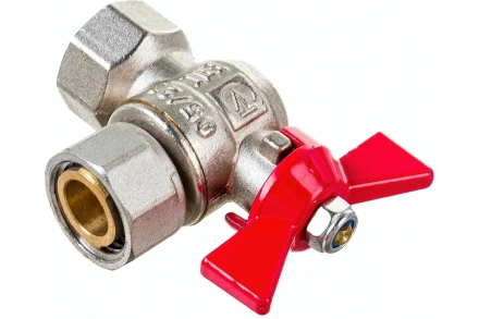 Шаровый кран VALTEC BASE угловой с накидной гайкой, 1/2 внутренняя-внутренняя VT.266.N.0404