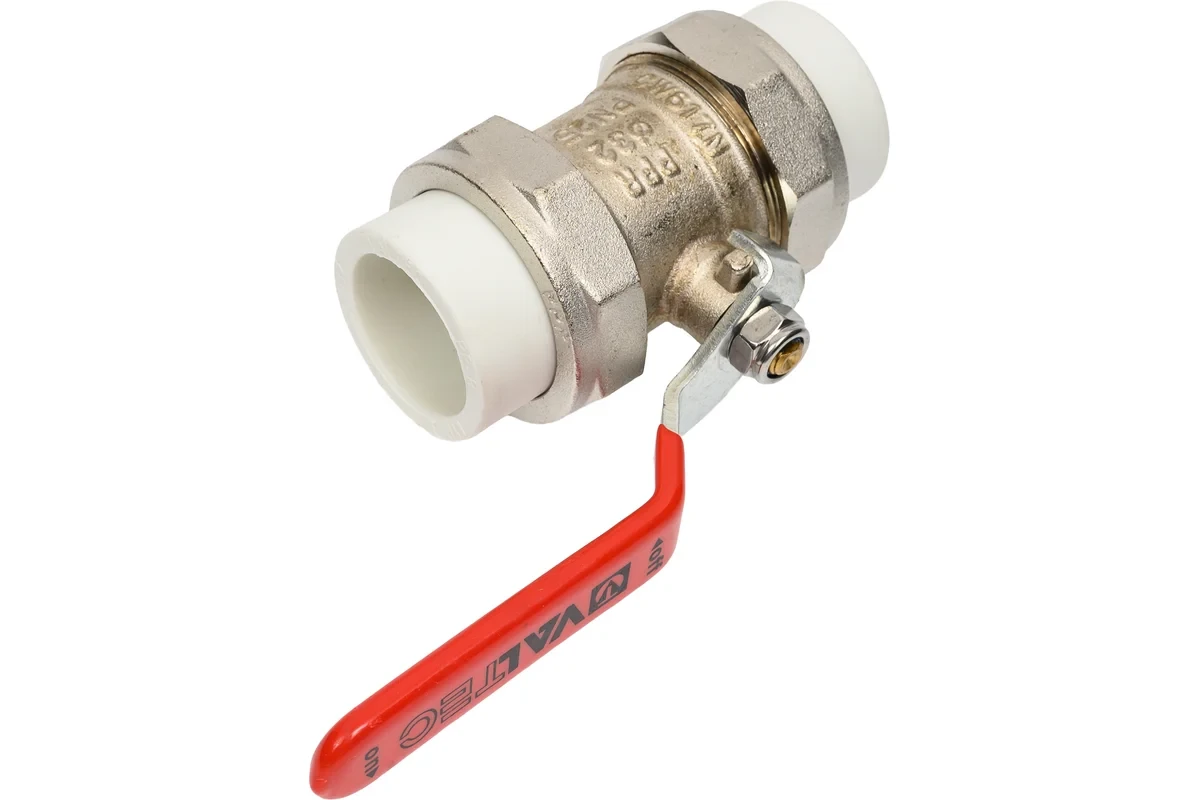 Кран латунный VALTEC с PPR муфтами, 32 мм VTp.745.0.032