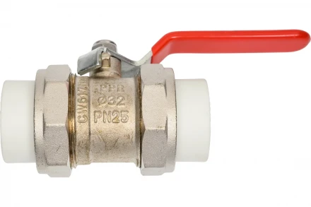 Кран латунный VALTEC с PPR муфтами, 32 мм VTp.745.0.032