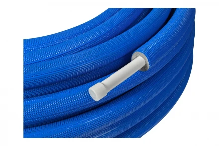 Металлопластиковая труба STOUT в синей теплоизоляции 16х2 мм (бухта 100 м) SPI-0002-101620