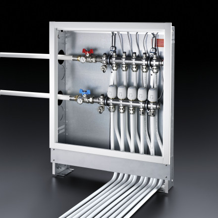 Гребенка Oventrop "Multidis SF" 1" для радиаторного отопления на 6 контуров, из нерж.стали 1404556 вид 4