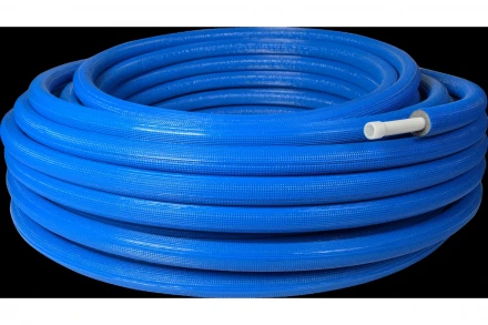 Металлопластиковая труба STOUT в синей теплоизоляции 20х2 мм (бухта 100 м) SPI-0002-102020