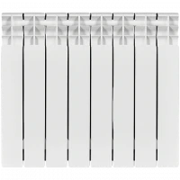 Биметаллический радиатор STOUT Titan 500 8 секции боковое подключение SRB-3310-050008