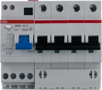 Автоматический выключатель дифференциального тока ABB 6 модулей DS204 AC-C20/0,03 2CSR254001R1204