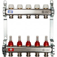 Коллектор STOUT из нержавеющей стали с расходомерами 5 вых. SMS 0917 000005