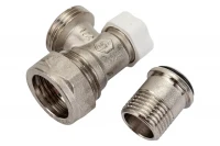 Клапан Stout угловой запорно-балансировочный 1/2"x3/4" евроконус SVL-1166-000015