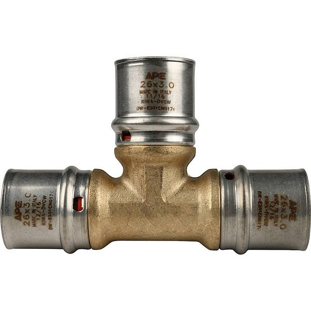 Тройник STOUT равнопроходный прессовой 26x26x26 SFP-0006-262626