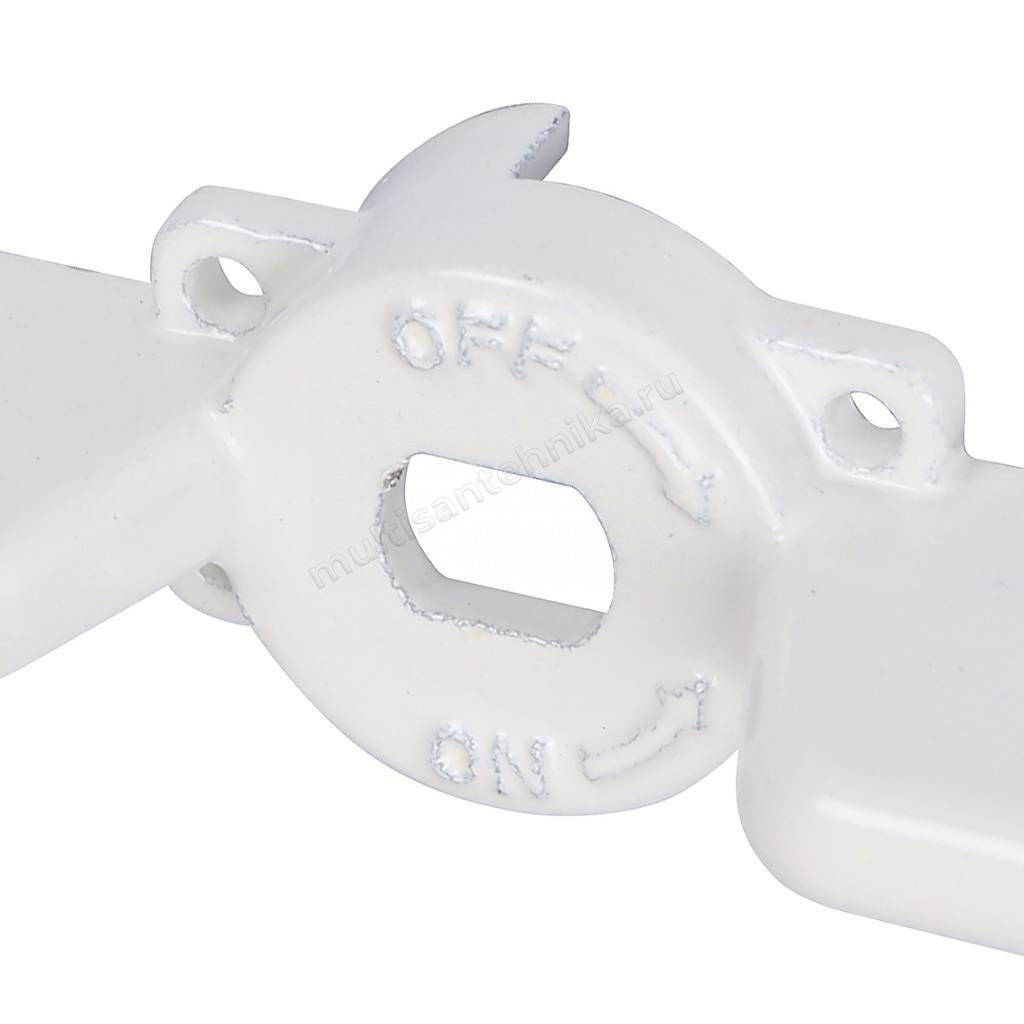 Ручка Stout бабочка для полнопроходных шаровых кранов 1/2" и 3/4" белая SVB-BUT-1234-01
