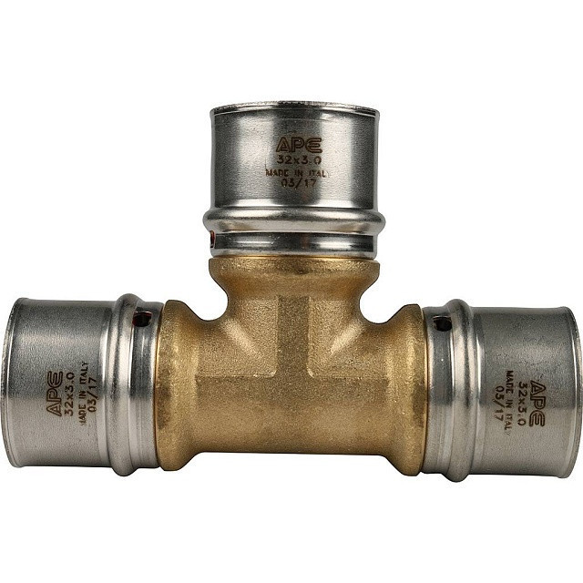 Тройник STOUT равнопроходный прессовой 32x32x32 SFP-0006-323232