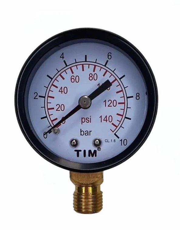Манометр TIM 1/4" 16 бар радиальный Y-50-16