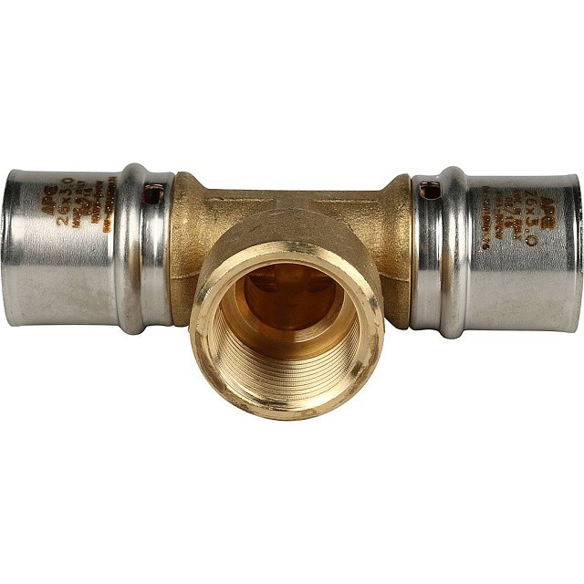 Тройник переходник STOUT с внутренней резьбой прессовой 26x3/4"x26 SFP-0007-003426