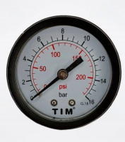 Манометр TIM 1/4" 16 бар аксиальный Y-50T-16