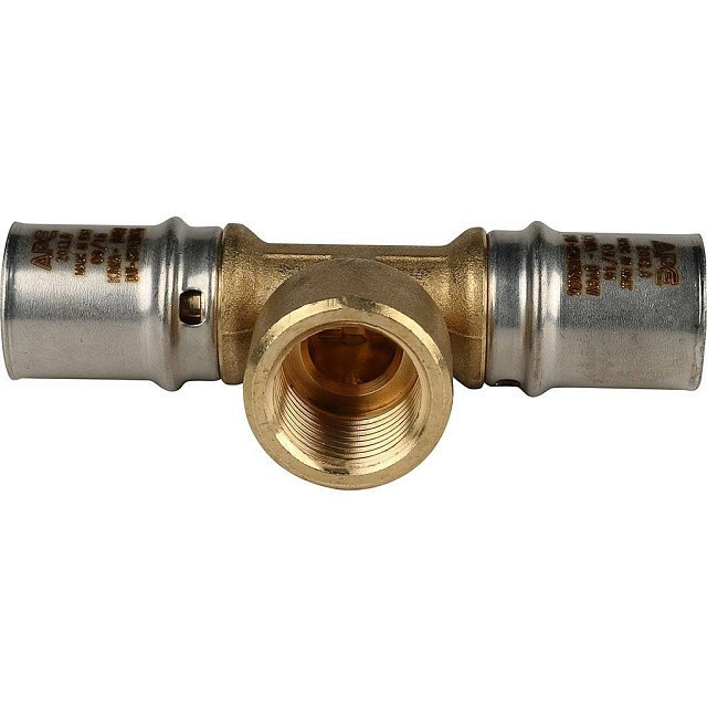Тройник переходник STOUT с внутренней резьбой прессовой 20x1/2"x20 SFP-0007-001220