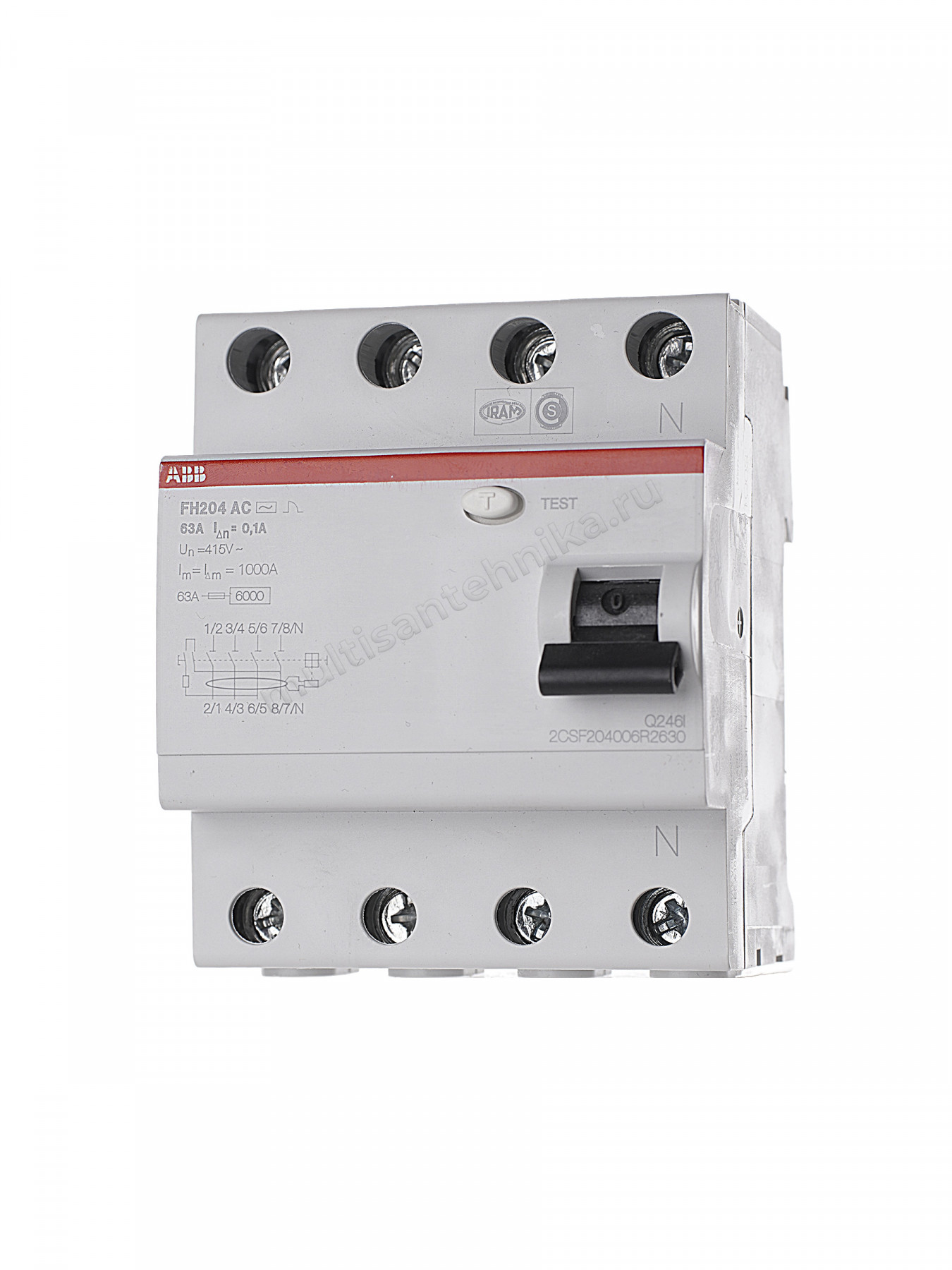 УЗО ABB 4 модуля FH204  АС-63/0,1 2CSF204006R2630