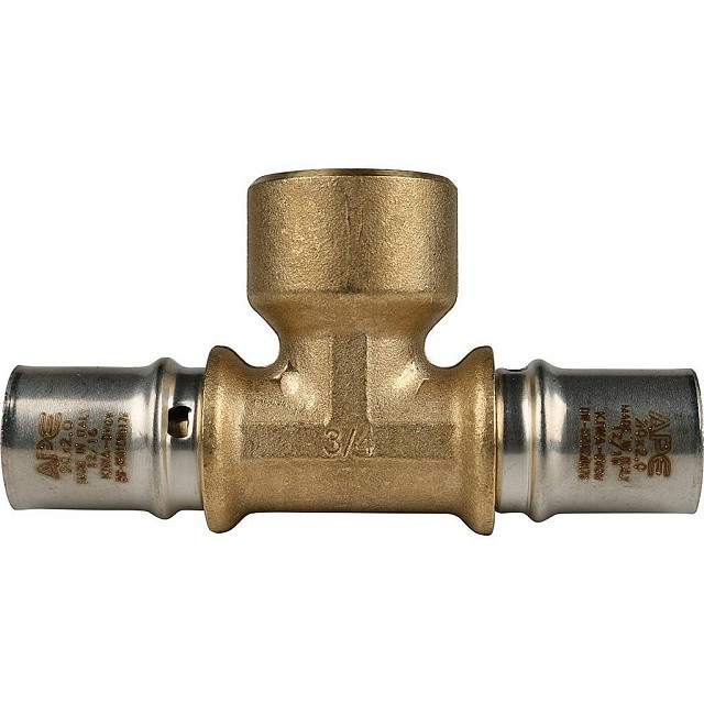 Тройник переходник STOUT с внутренней резьбой прессовой 20x3/4"x20 SFP-0007-003420